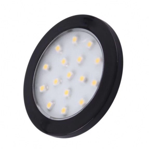 LED šviestuvėlis, baldinis, ORBIT, 1.5W, juodas, 3000K šiltai balta, su jungtimi L813