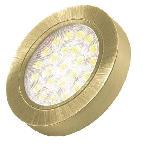 LED šviestuvėlis, baldinis, OVAL, 2W, aukso sp., 4000K neutraliai balta, su jungtimi L813