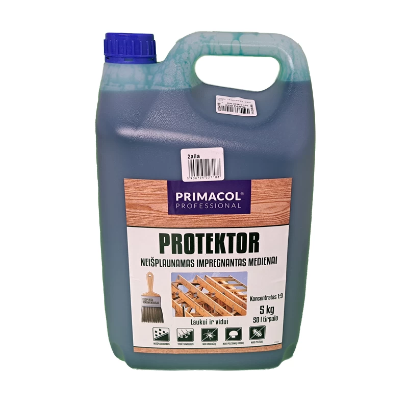 Medienos antiseptikas PRIMACOL Protector, 5l žalia sp.