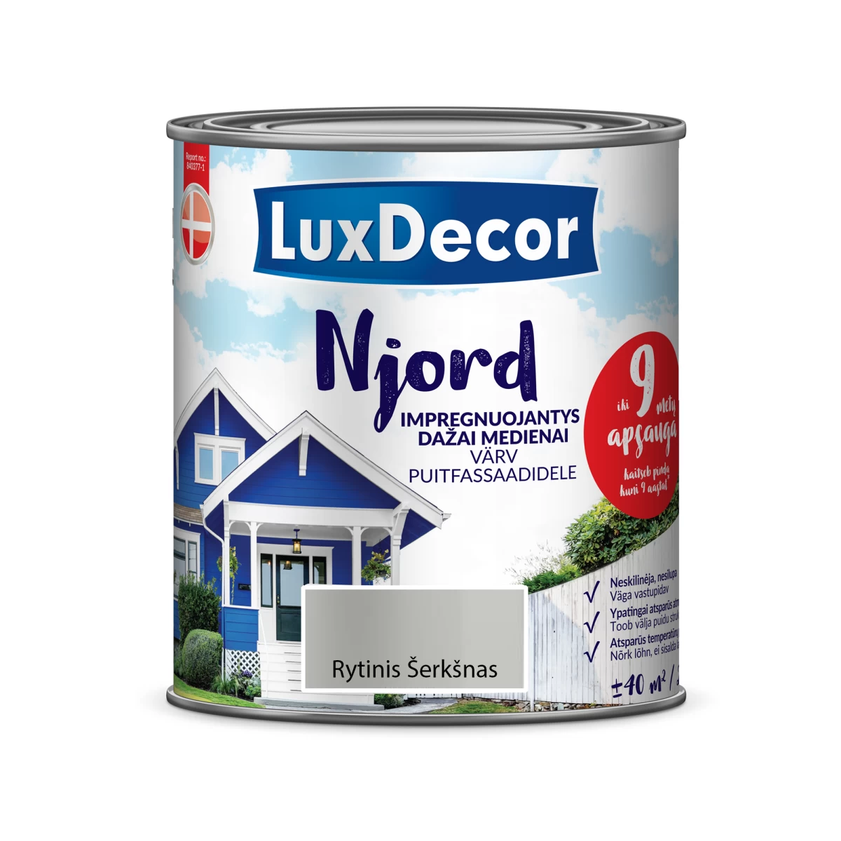 Medienos dažai LUXDECOR Njord, 0,75l rytinis šerkšnas