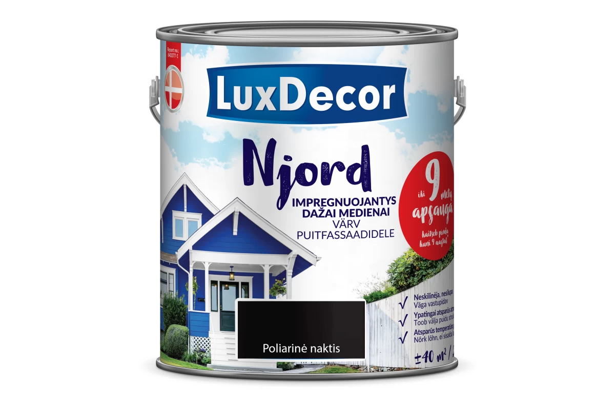 Medienos dažai LUXDECOR Njord, 2,5l poliarinė naktis