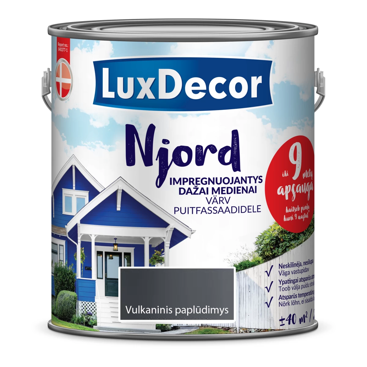 Medienos dažai LUXDECOR Njord, 2,5l vulkaninis paplūdimys