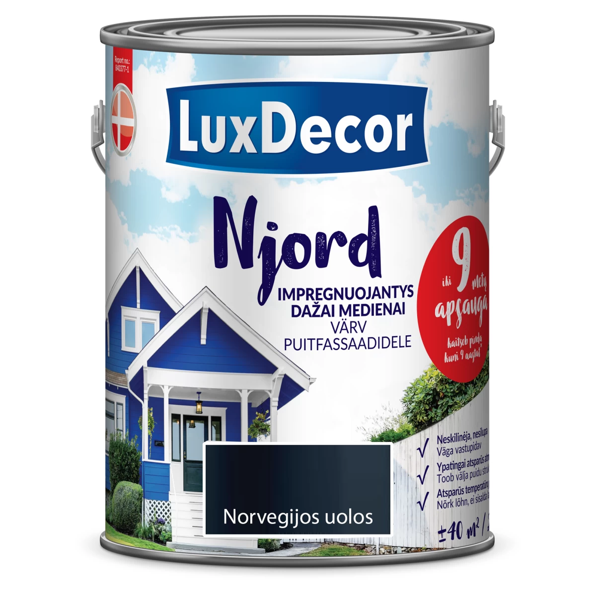 Medienos dažai LUXDECOR Njord, 5l Norvegijos uolos sp.