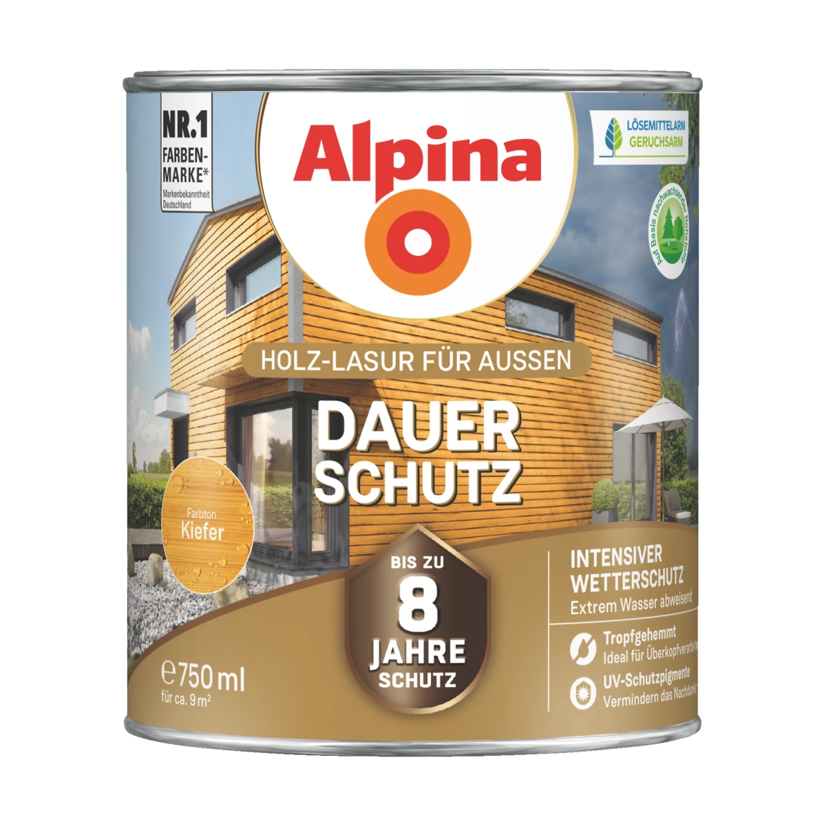 Medienos impregnantas ALPINA Dauer Schutz, 0,75l pušies sp.