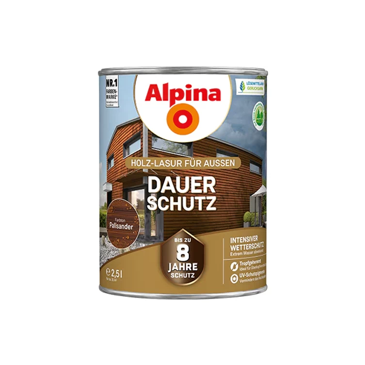 Medienos impregnantas ALPINA Dauer Schutz, 2,5l palisanderio sp.