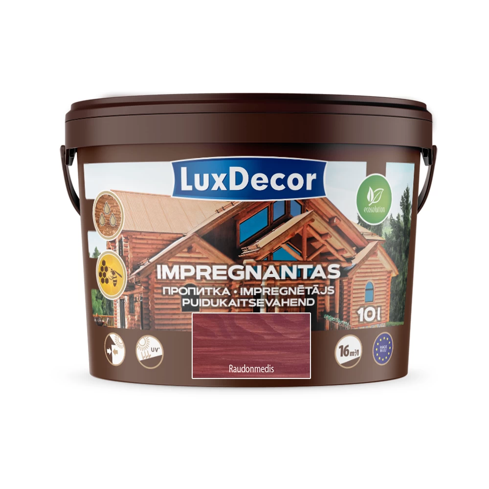 Medienos impregnantas LUXDECOR, 10l raudonmedžio sp.