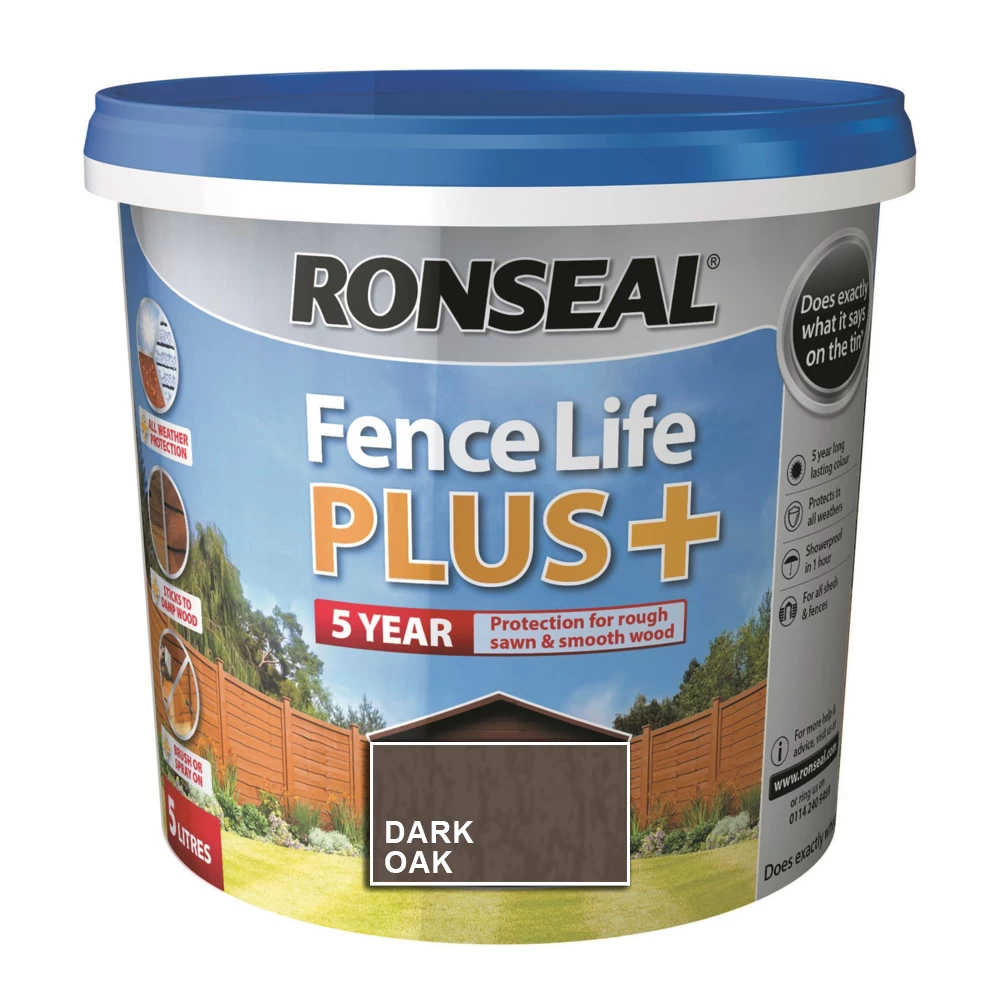 Medienos impregnantas RONSEAL Fence Life Plus, 5l Dark oak