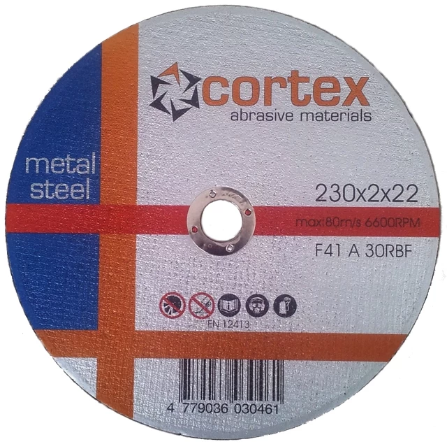 Metalo pjovimo diskas CORTEX Inox, 230x2x22,2mm