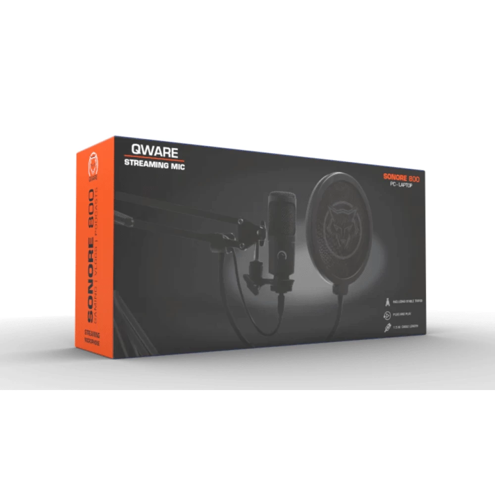 Mikrofonas Qware Sonore 800 Streaming Mic (Ekspozicinė prekė)