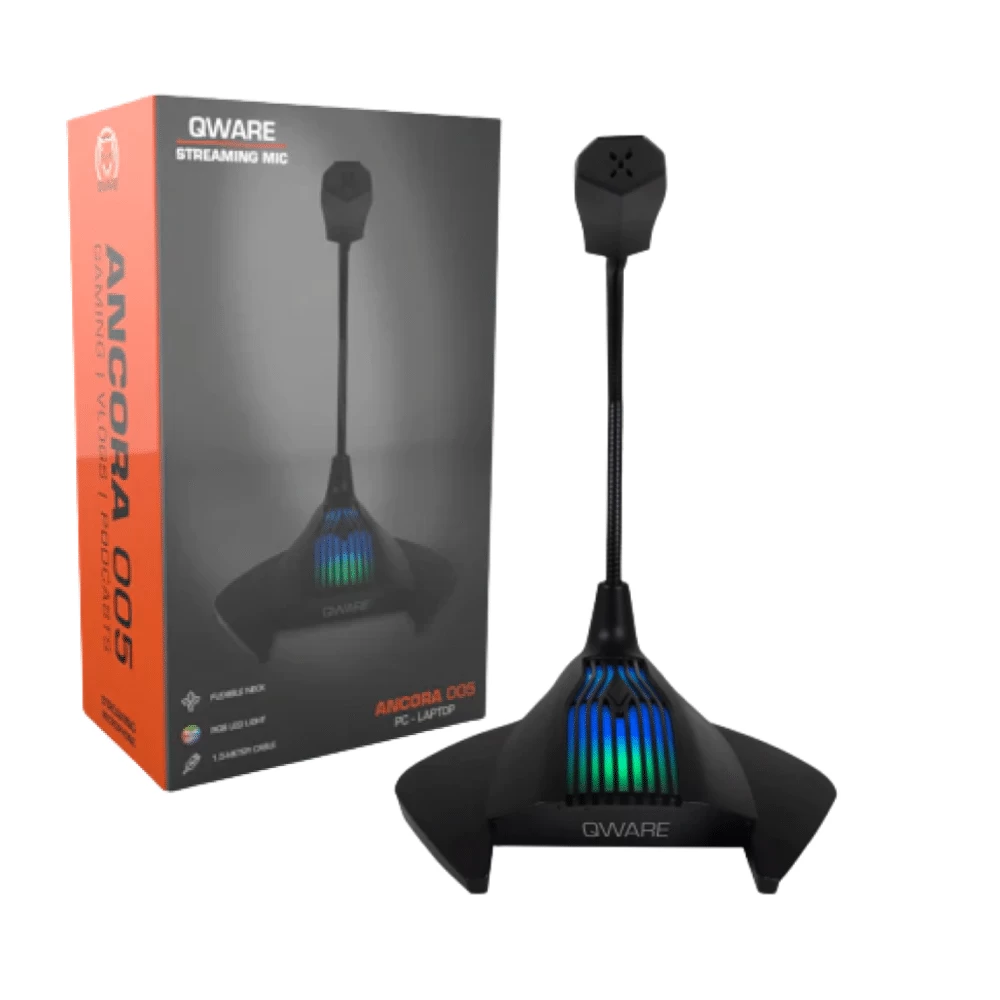 Mikrofonas Qware Streaming Mic Ancora 005 (Ekspozicinė prekė)