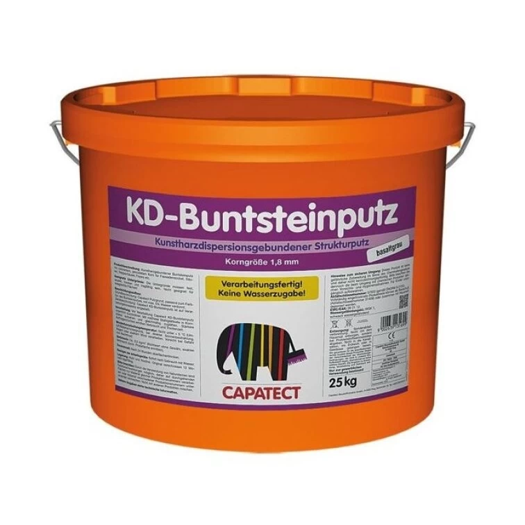 Mozaikinis dekoratyvinis tinkas CAPAROL KD - Buntspeinputz Klinkerrot, 25kg klinkerio raudona sp.