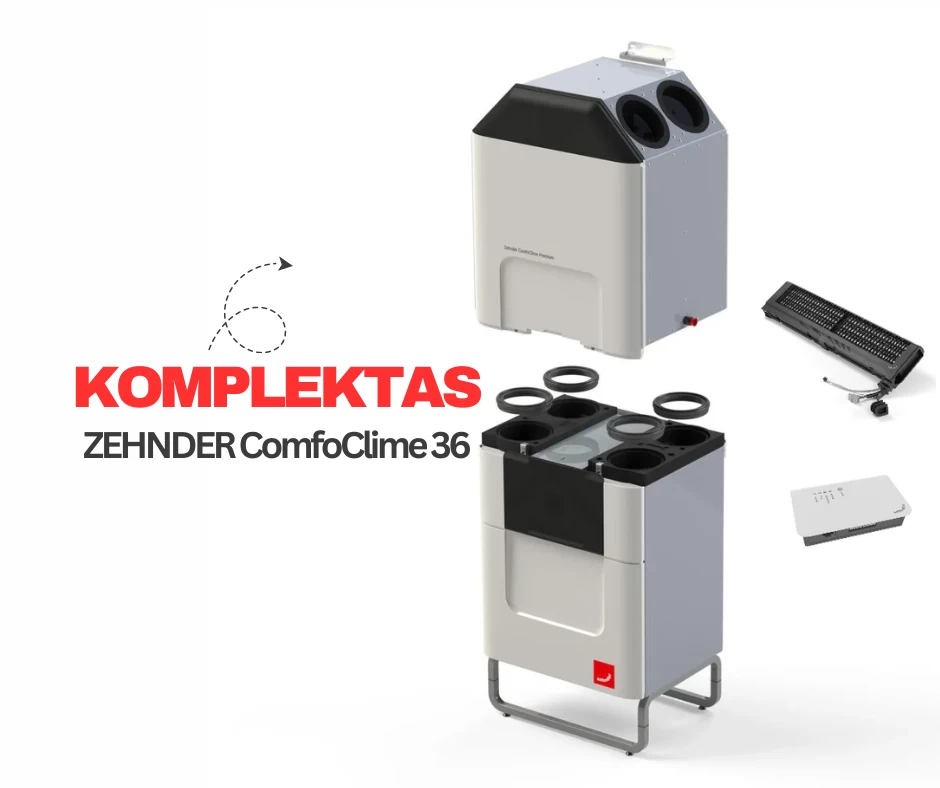 Zehnder ComfoClime 36 komplektas