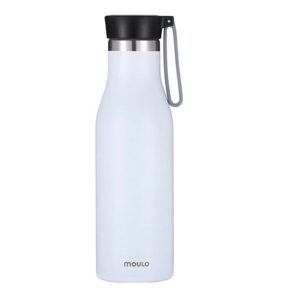 Nerūdijančio plieno vandens butelis, termosas Moulo Puls, 500 ml, Balta (Ekspozicinė prekė)