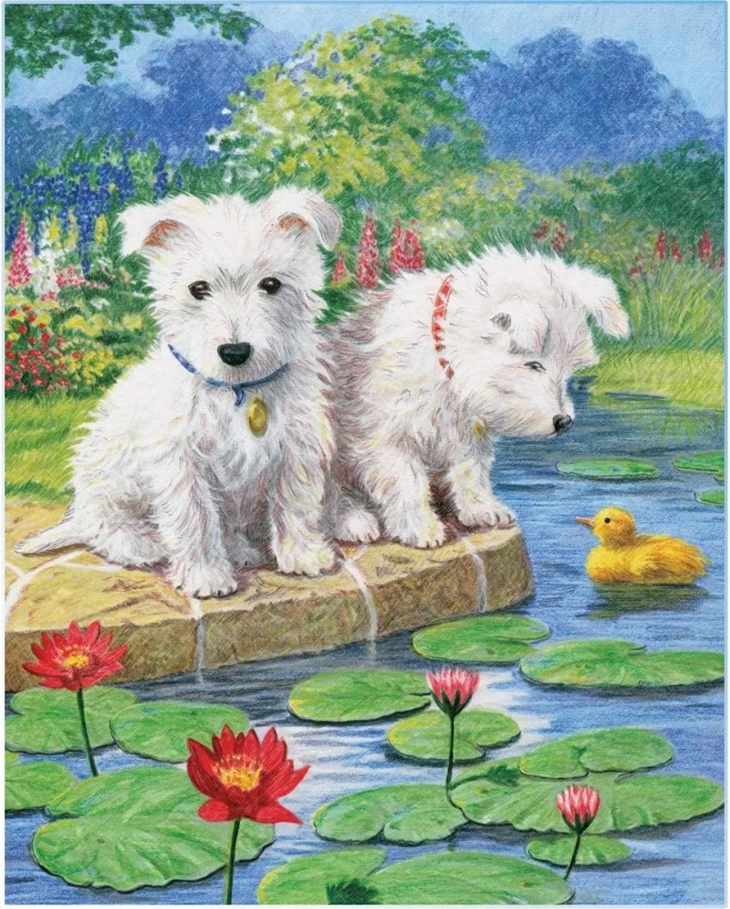 Norimpex Diamond mosaic  - Dogs by the pond