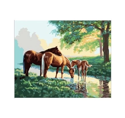 Norimpex Diamond mosaic  - Horses by the river