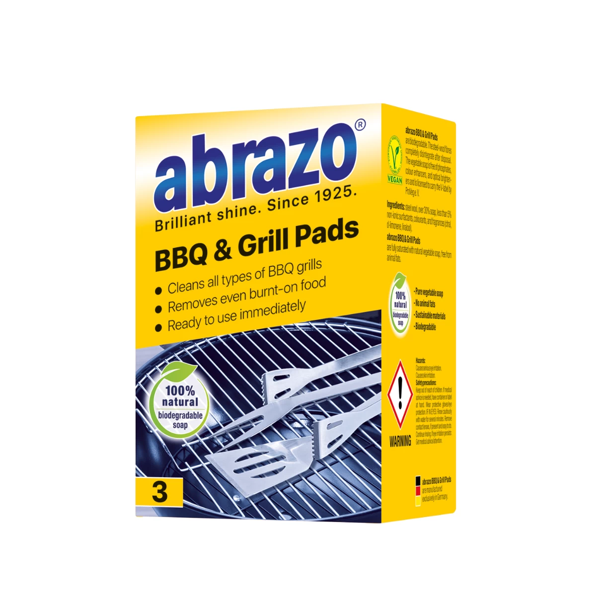 Plieno vilnos šveistukai Abrazo BBQ &amp; Grill Pads 3 vnt