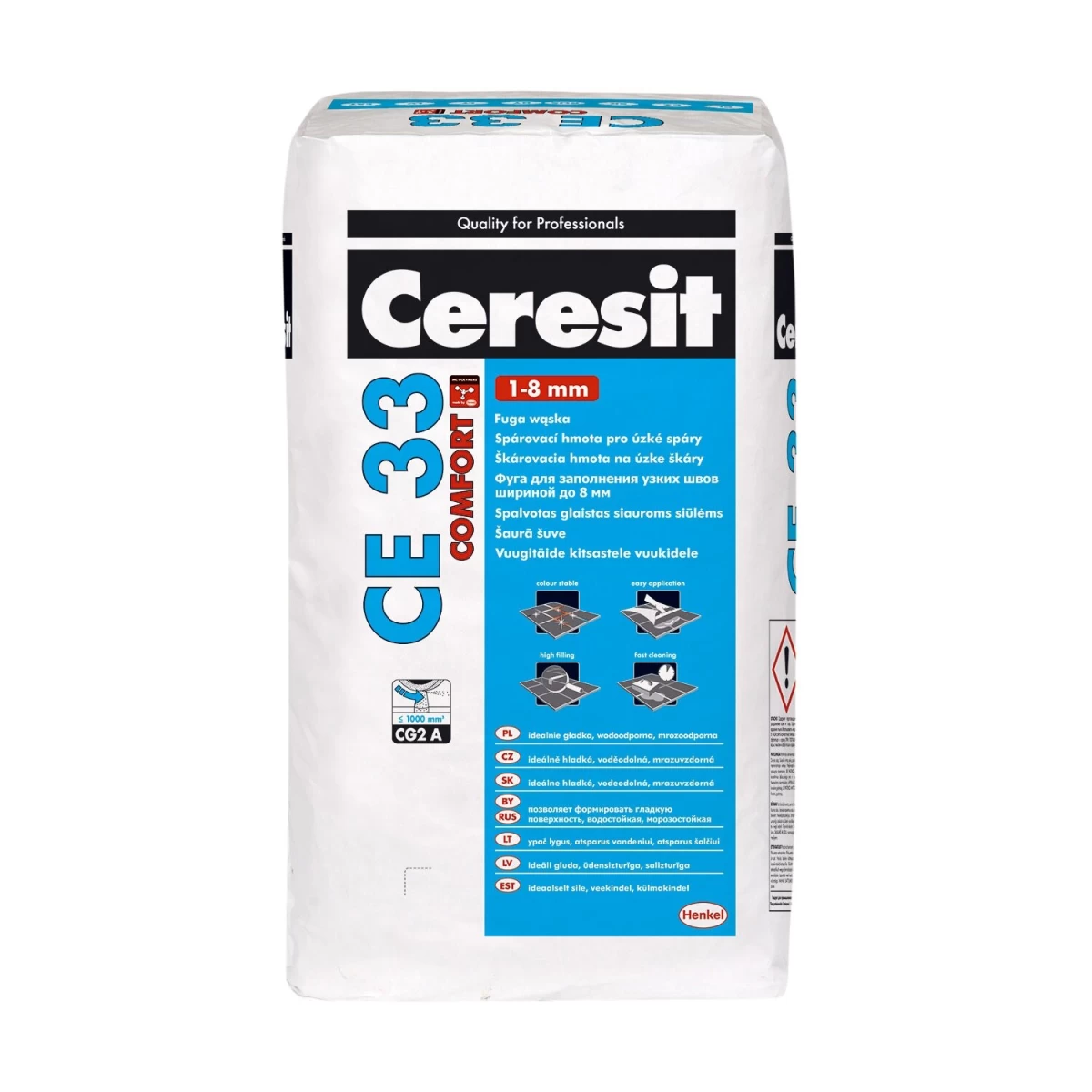 Plytelių tarpų glaistas CERESIT CE33, 2kg pilkas (07)