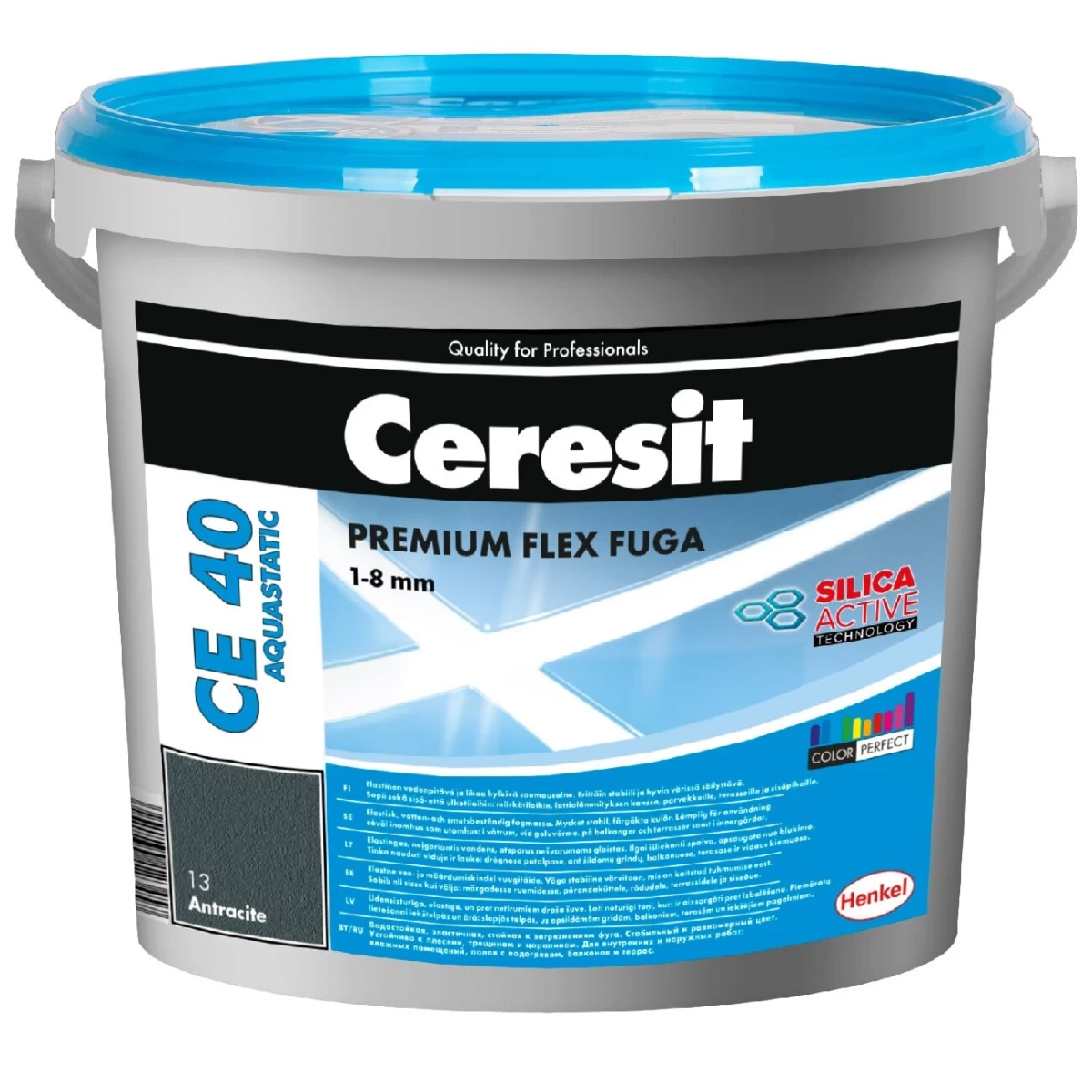 Plytelių tarpų glaistas CERESIT CE40 Aquastatic, 5kg coal (18)