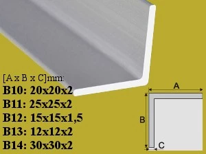 Profilis Effector, kampinis, B10, 200 cm