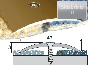 Profilis sujungimo A04 sidabrinis, 93cm 49x8mm