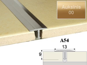 Profilis sujungimo A54 auksinis, 200cm 13x9mm