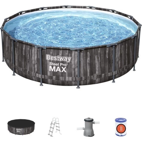 Rėminis baseinas 14FT 427x107 cm Plieninis Pro Max BESTWAY