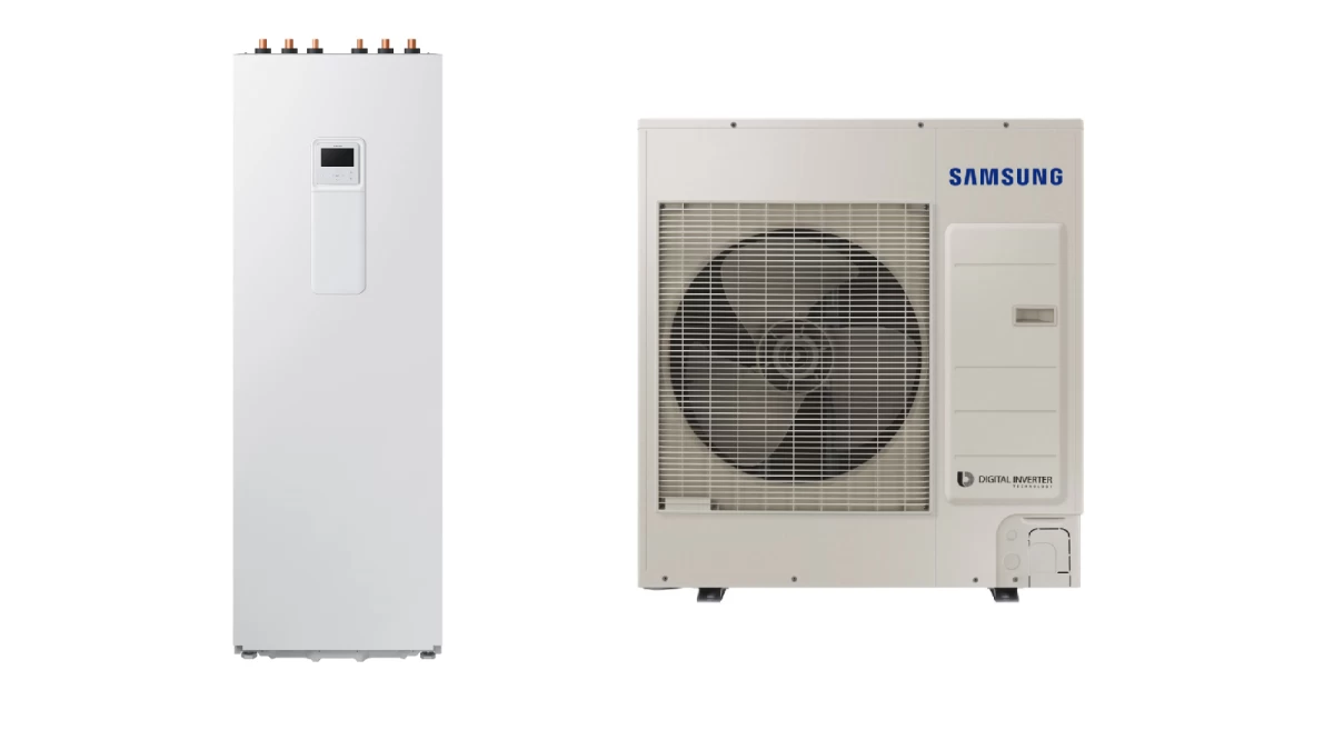 SAMSUNG oras-vanduo 9.0/8.7 kW SPLIT šilumos siurblio KOMPLEKTAS (trifazis, su 260 l tūriniu šildytuvu)