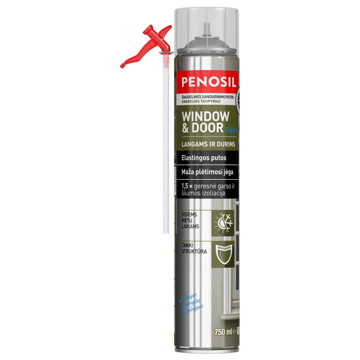 Sandarinimo putos PENOSIL Window &amp; Door, 750ml žalia sp.