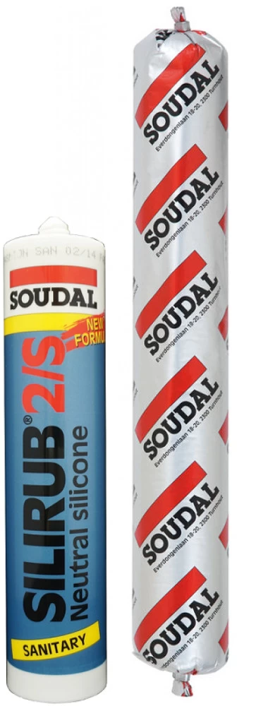 Sanitarinis silikonas SOUDAL Silirub 2S, 300ml skaidrus