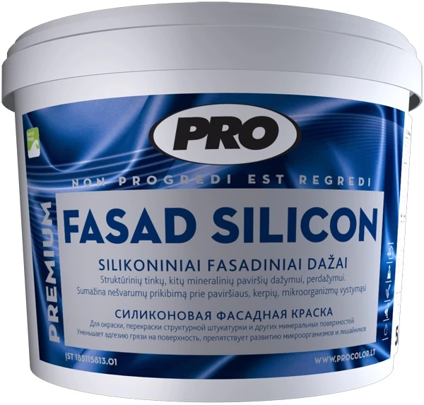 SILIKONINIAI FASADINIAI DAŽAI PRO (BAZĖ A) 10L