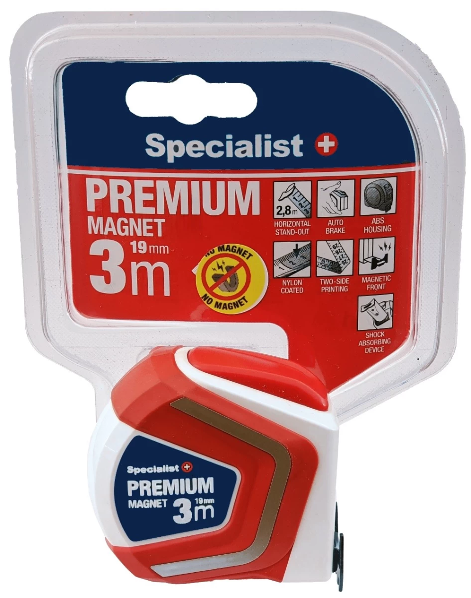 Specialist+ Premium ruletė 3 m x 19 mm