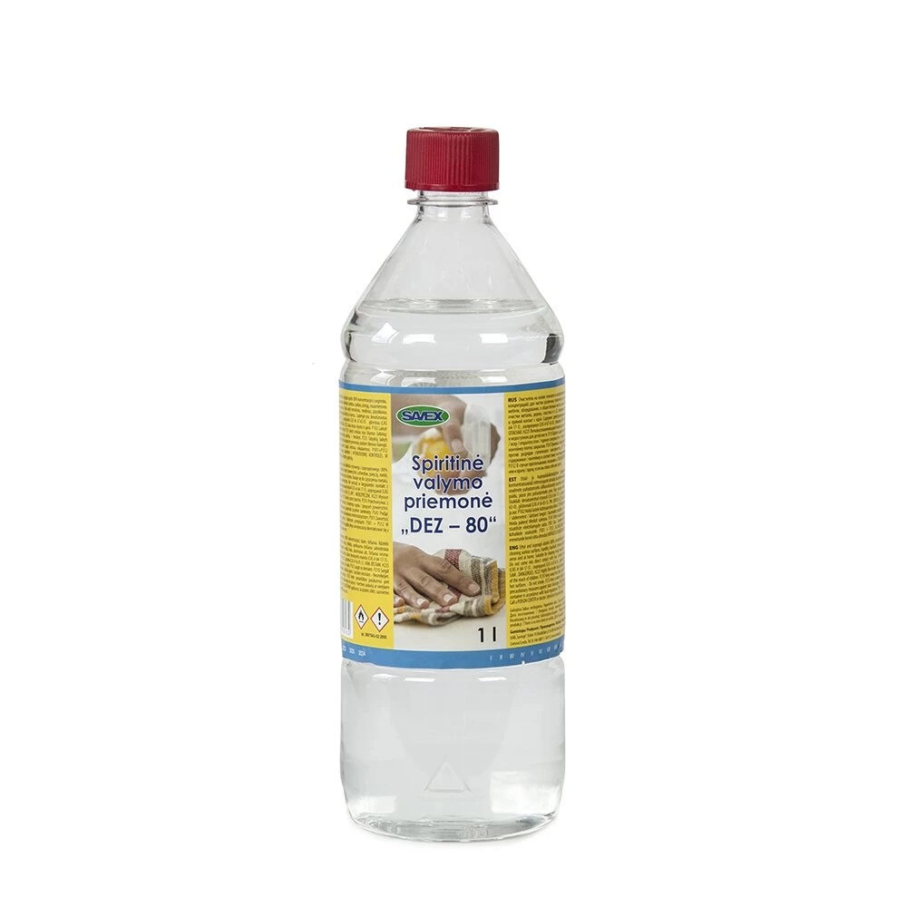 Spiritinė valymo priemonė SAVEX DEZ-80, 1l