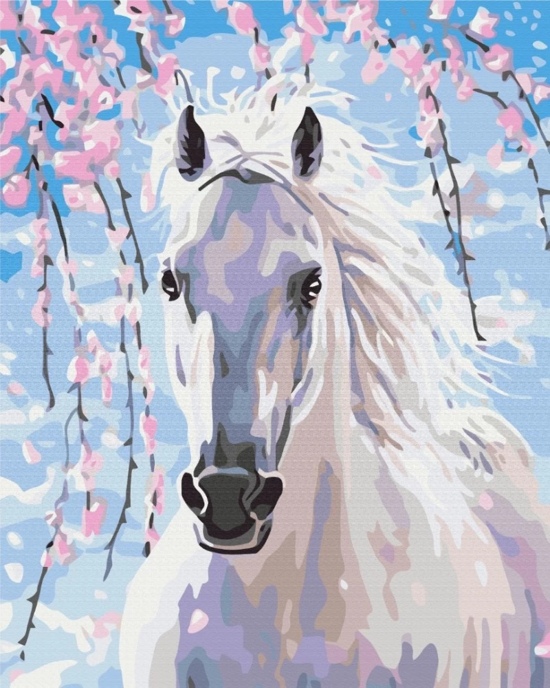 Symag Paint it! A horse  in cherry blossoms