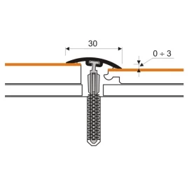 Profilis PVC Myck, 30 mm