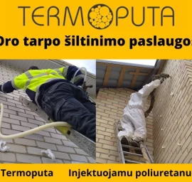 Oro tarpo šiltinimas poliuretano puta