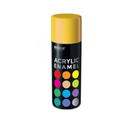 Aerozolinė emalė BIODUR Acrylic, 400ml geltona sp.