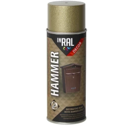 Aerozoliniai dažai INRAL DECOR HAMMER, Auksas 400ml