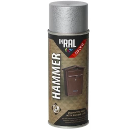 Aerozoliniai dažai INRAL DECOR HAMMER, Sidabras 400ml