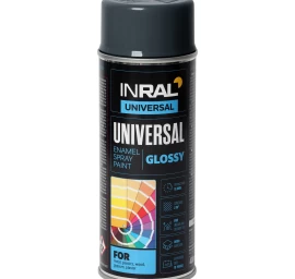 Aerozoliniai dažai INRAL Universal, 400ml antracito sp. pusiau matiniai