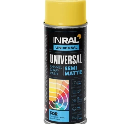 Aerozoliniai dažai INRAL Universal, 400ml kelininkų geltona sp. pusiau matiniai