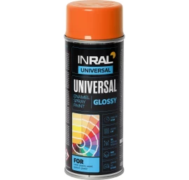 Aerozoliniai dažai INRAL UNIVERSAL, blizganti oranžinė (RAL2004), 400ml