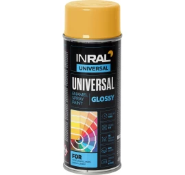 Aerozoliniai dažai INRAL UNIVERSAL, geltona melioninė (RAL1028), 400ml