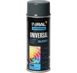 Aerozoliniai dažai INRAL UNIVERSAL, pilka (RAL7024), 400ml