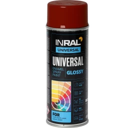 Aerozoliniai dažai INRAL UNIVERSAL, rudai raudona (RAL3011), 400ml