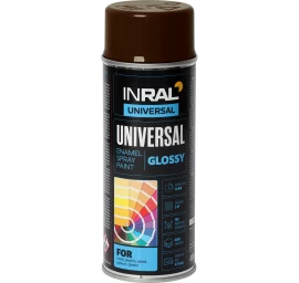 Aerozoliniai dažai INRAL UNIVERSAL, šokoladinė (RAL8017), 400ml