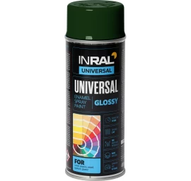 Aerozoliniai dažai INRAL UNIVERSAL, tamsiai žalia (RAL6009), 400ml