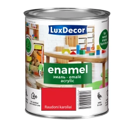 Akrilinė emalė LUXDECOR, 0,75l raudoni karoliai