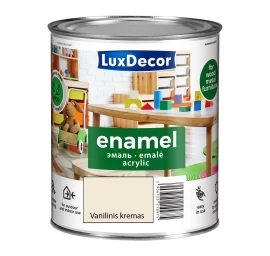 Akrilinė emalė LUXDECOR, 0,75l vanilinis kremas