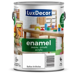 Akrilinė emalė LUXDECOR, 2,5l baltas krištolas