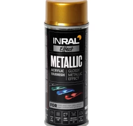 Akrilinis lakas INRAL Metallic, 400ml aukso sp. blizgus